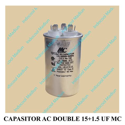 Kapasitor Double Capacitor Ac Merk Mc Kapasitor Capasitor Ac Double