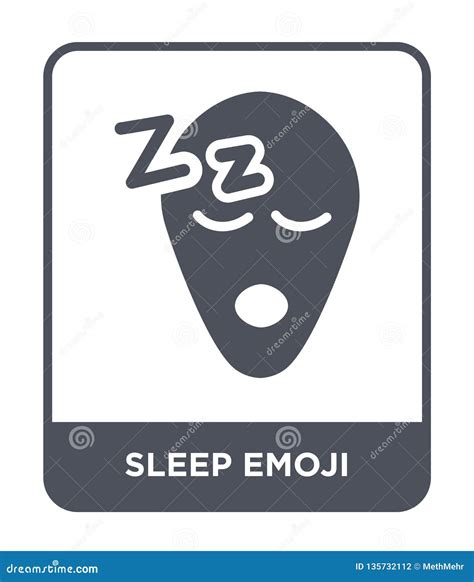 Sleep Emoji Icon In Trendy Design Style Sleep Emoji Icon Isolated On