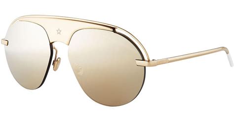 Dior Dio R Evolution Mirrored Aviator Sunglasses In Gold Metallic Lyst