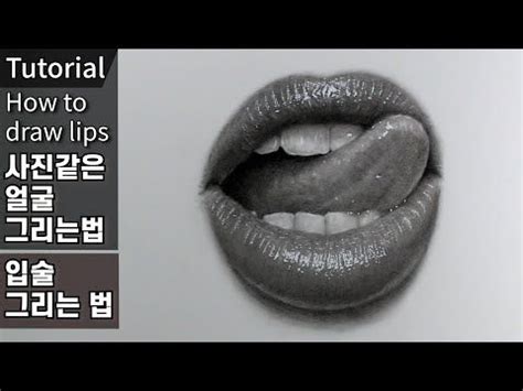 입술 쉽게 그리는 법 얼굴 그리는법 연필초상화 연필 인물화 소묘 기초 연필 드로잉 기초 강좌 DrawingJ드로잉