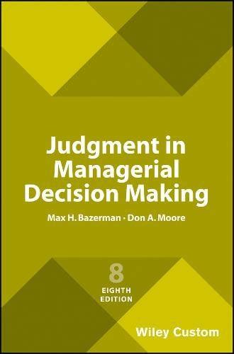 Librarika Judgment In Managerial Decision Making Eighth Edition