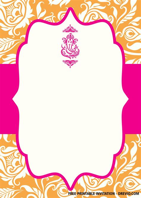 Indian Wedding Card Template Free - Erba Invitation Card