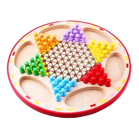 Colorful Large Size Wooden Flying Chess Aeroplane Chess Chinese Checkers Draughts Two In One ...