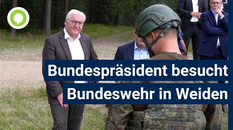 Bundespräsident Frank Walter Steinmeier besucht Bundeswehr in Weiden