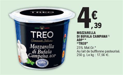 Promo Mozzarella Di Bufala Campana Aop Treo Chez E Leclerc