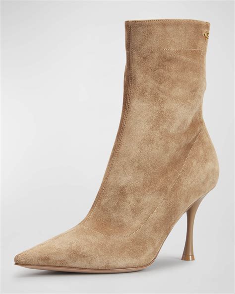 Gianvito Rossi Camoscio Suede Ankle Boots Neiman Marcus