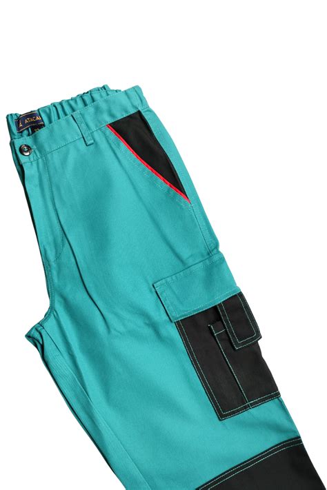 Aqua Black Industrial Design Trousers Atacama