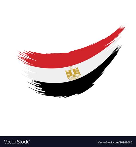 Egypt flag Royalty Free Vector Image - VectorStock