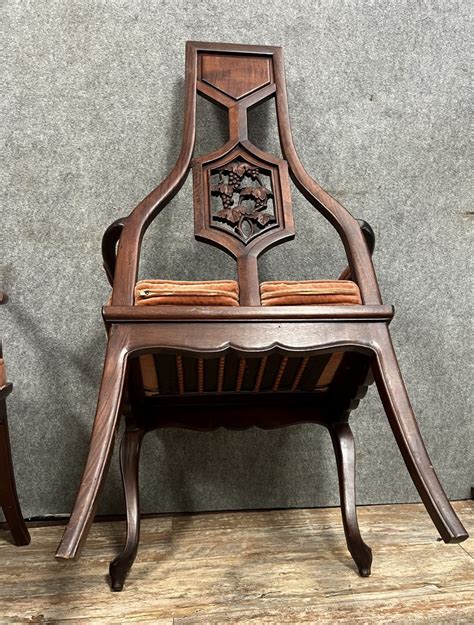 Proantic Paire De Fauteuils En Acajou d époque Victorienne