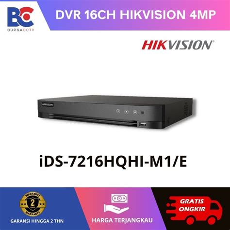 Jual TURBO HD DVR HIKVISION 16 CH 8 CH 4 CH Up To 4MP HQHI Shopee