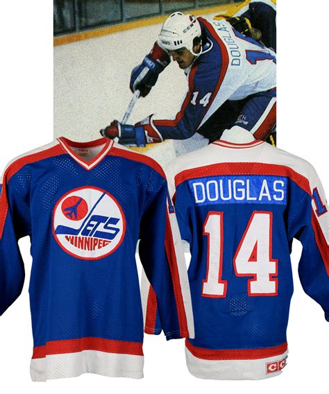 Lot Detail Jordy Douglas 1983 84 Winnipeg Jets Game Worn Jersey With Loa