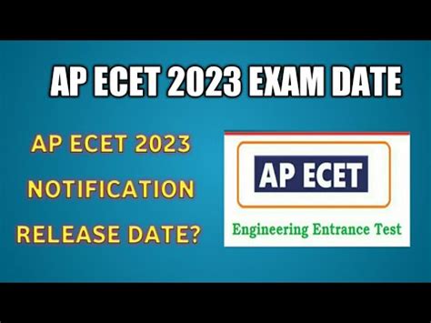 Ap Ecet 2023 Exam Dates Ap Ecet 2023 Exam Notification Release Date