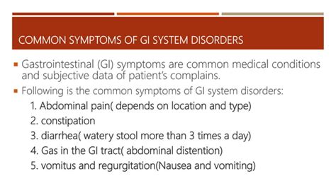 Gastrointestinal Signs And Symptoms PPT