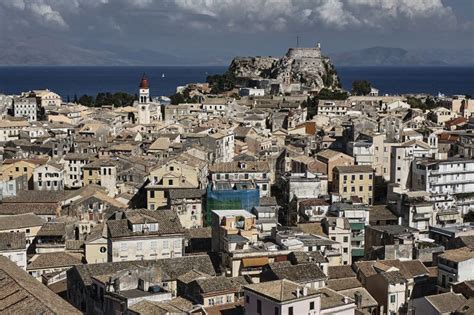 Old Town on the Island of Corfu Stock Photo - Image of townhouse, sight ...