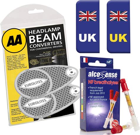 Alcosense European Travel Kit Inc Nf Breathalysers Uk Stickers Aa