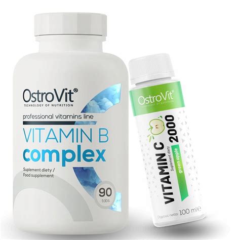 Ostrovit Witamina B Complex Tabletek Witamina C Shot Ml