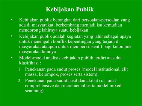 Siklus Kebijakan Publik Ppt