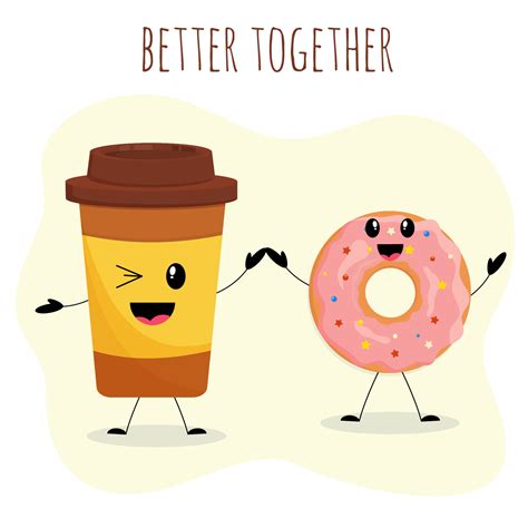 Banner For Cafe With Funny Cute Coffee Cup And Donut 18723080 Vector