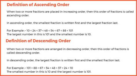 What are Ascending Order and Descending Order - Easy Maths Solutions