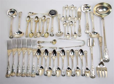 A Quantity Of Silver Cutlery Makers Marks We London 1842 Double