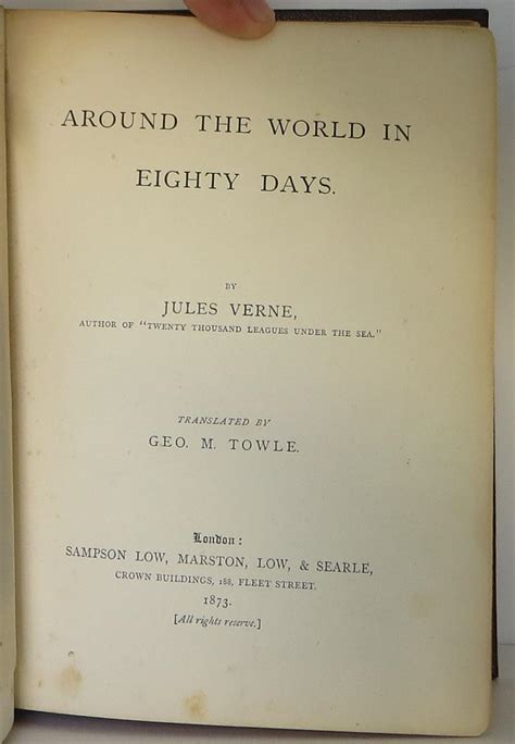 Around The World In Eighty Days Jules Verne 1st Edition