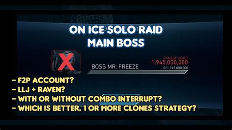 LLJ Raven Vs Boss Mr Freeze Oneshot Any Heroic Level F2P On Ice