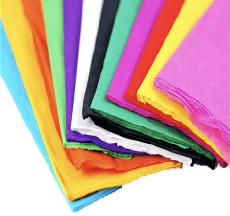 Creepe Paper Colored Crepe Paper Artwork Paper Single Fold Craft Diy