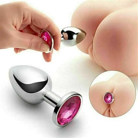 ANAL TOYS BUTT PLUG ANAL BEAD METAL JEWEL COLORED STAINLESS DILDO BDSM EUR PicClick FR