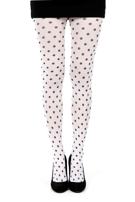 Polka Dots A Tights White Black Polka Dot Tights Tights Uk Tights