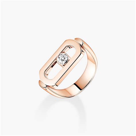 Imperial Move Diamond Ring In Pink Gold Messika 12719 PG