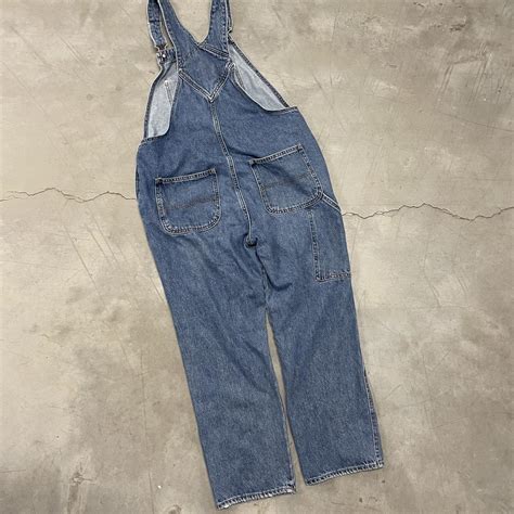 VINTAGE DENIM BLUE JEANS OVERALLS 30x30 Selling... - Depop