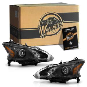 Amazon WEELMOTO Faros Delanteros Para Nissan Altima 4Dr Sedan 2013