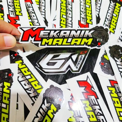 Jual Stiker Viral Sticker Kata Mekanik Malam Shopee Indonesia