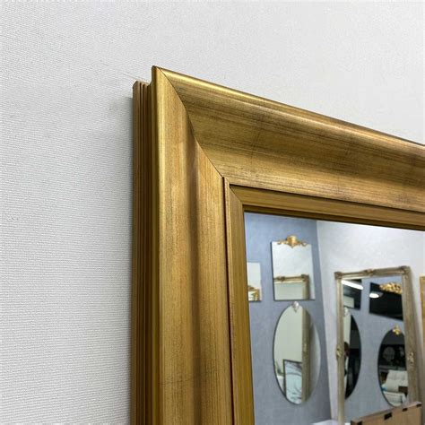 Espelho Com Moldura Dourada - Espelho Decorativo Cristal com Moldura Grande Dourada - Decore Pronto