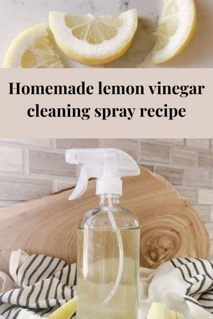 Homemade Lemon Vinegar Cleaning Spray Recipe Artofit