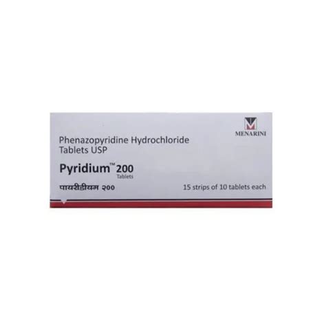 Pyridium 200 Mg Ingredients: Phenazopyridine at Best Price in Mumbai | Dhritee Impex