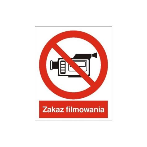 Znak Zakaz Filmowania 225x275 PB Fireshop