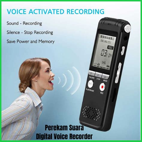 Cod Perekam Suara Hd Microphone Digital Voice Recorder 8gb Alat Perekam Suara Jernih Suara