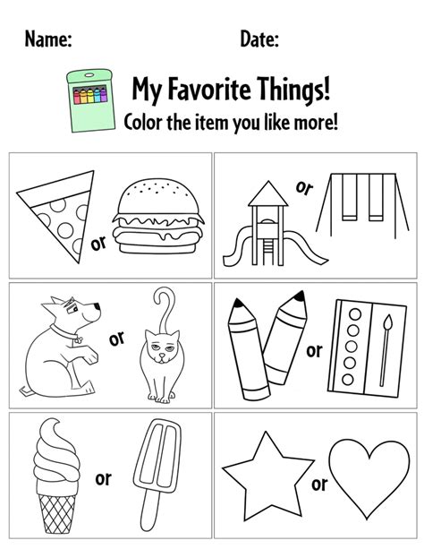 All About Me Worksheets Preschool