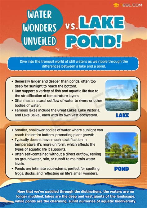 Lake vs. Pond: The Differences between Lake and Pond • 7ESL