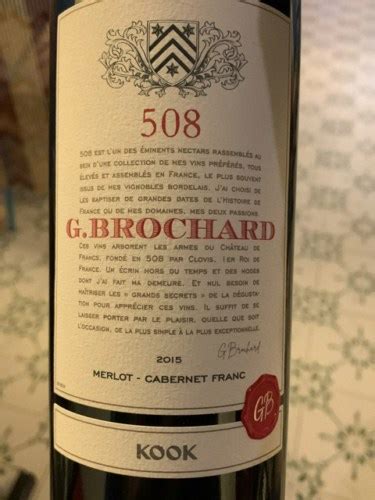 G Brochard 508 Merlot Cabernet Franc Vivino US