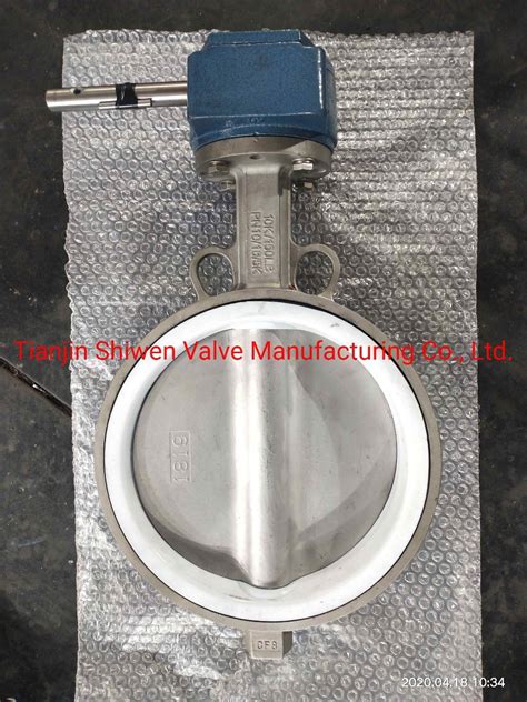 Api Jis Din Stainless Steel Wafer Butterfly Valve With Gear Operator