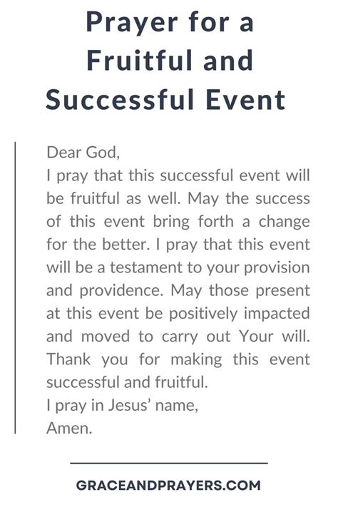 9 Impactful Prayers For A Successful Event Grace And Prayers Prayer