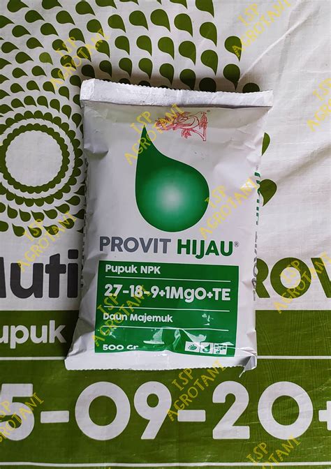 Pupuk Daun Majemuk NPK MEROKE PROVIT HIJAU 500 Gram Kemasan Pabrik