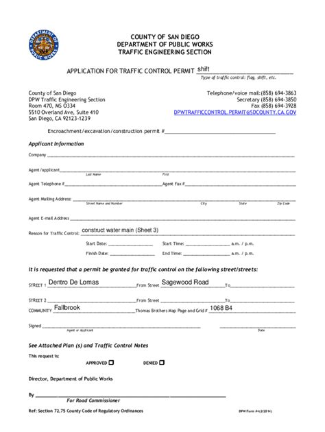 Fillable Online Traffic Control Forms Requirements And Information Fax