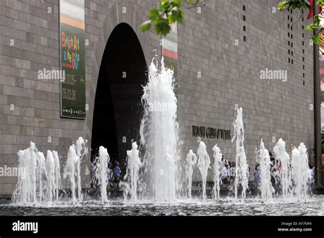 Fountains Outside National Gallery Of Victoria Melbourne Australia