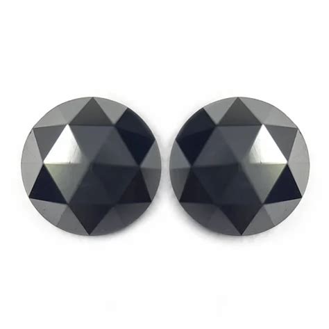 Round Shape Natural Loose Rose Cut Diamond Black Size X Mm At