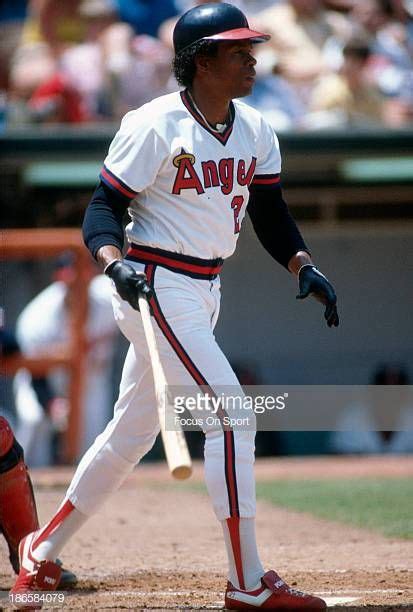 Rod Carew Of The California Angels Bats During An Major League Baseball