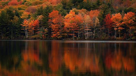 Autumn Foliage Over Lake Background, Autumn, Background, Beautiful ...