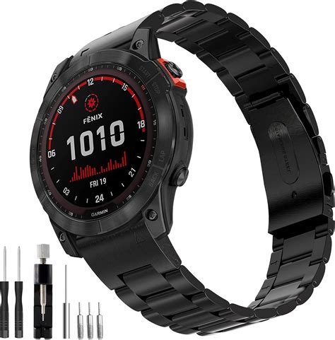 Métal Fenix 7X Bracelet 26mm Acier Inoxydable Bande Remplacement